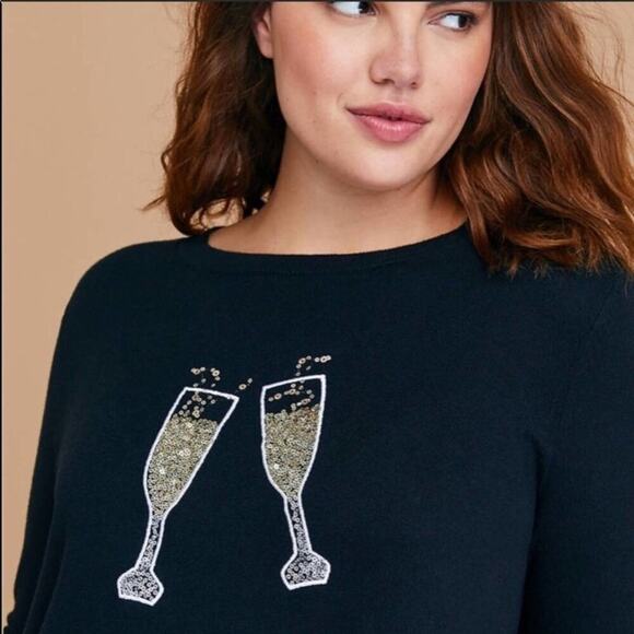 Lane Bryant CHAMPAGNE GRAPHIC SWEATER - Picture 4 of 8